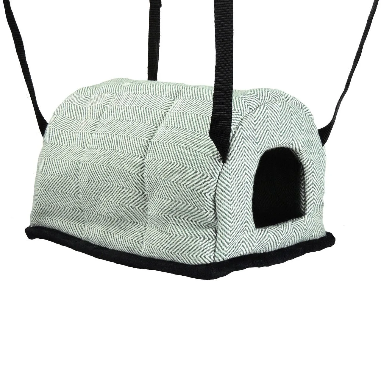 Pet Rat Ferret Chinchilla Cuddle Up Igloo – Green Herringbone | Little Friends