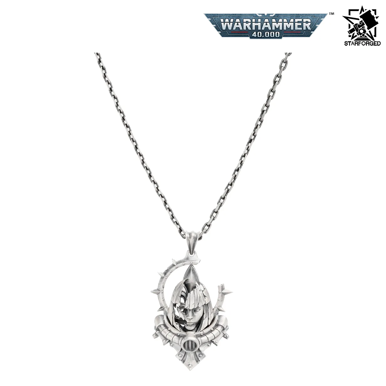 Starforged Warhammer 40,000 Adepta Sororitas Artificer Reliquia Pendant Sterling Silver Necklace