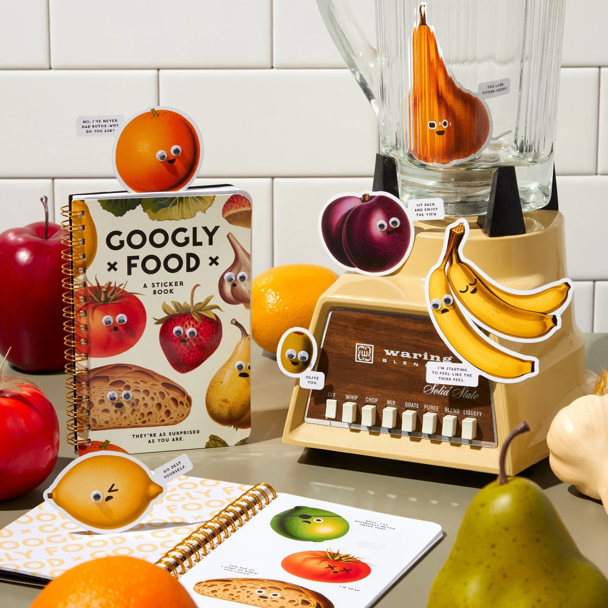 Googly Food Sticker Buch: Deko-Ideen für lustige Räume