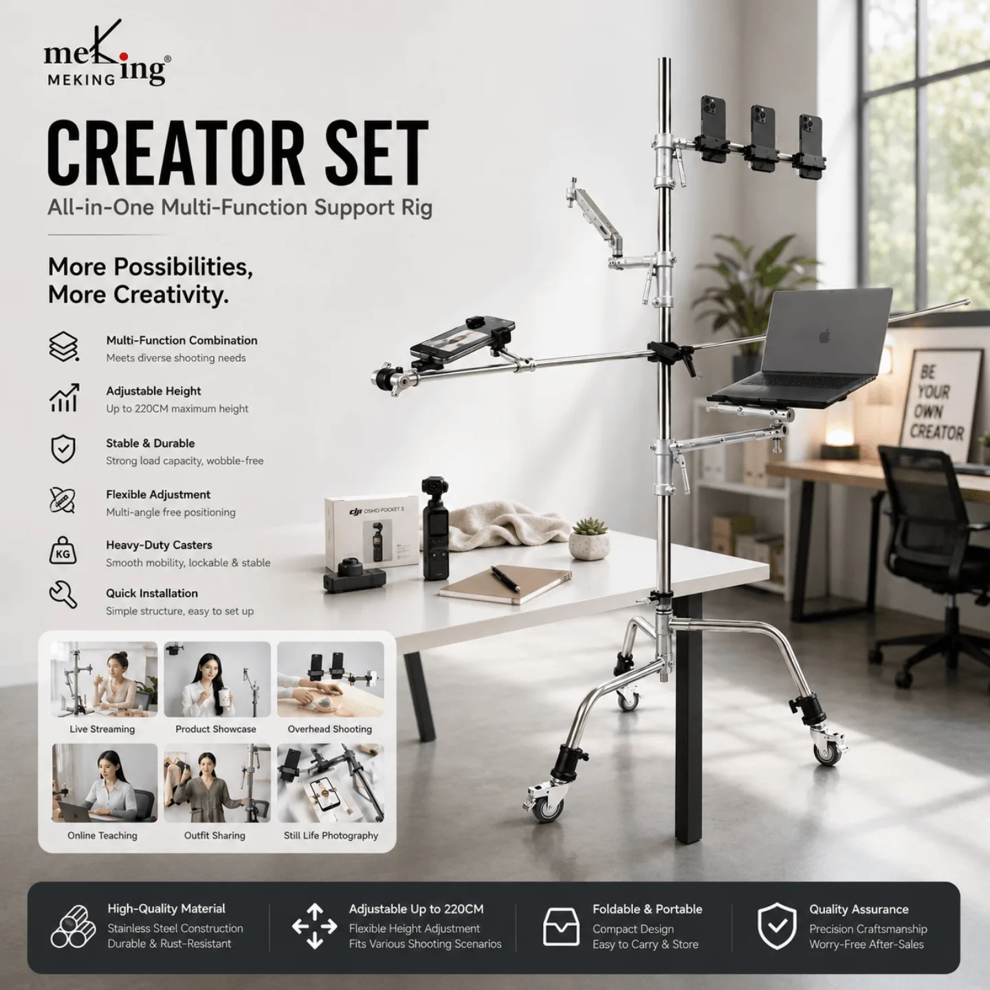 Construire un support d'ordinateur portable multifonction pour créateurs