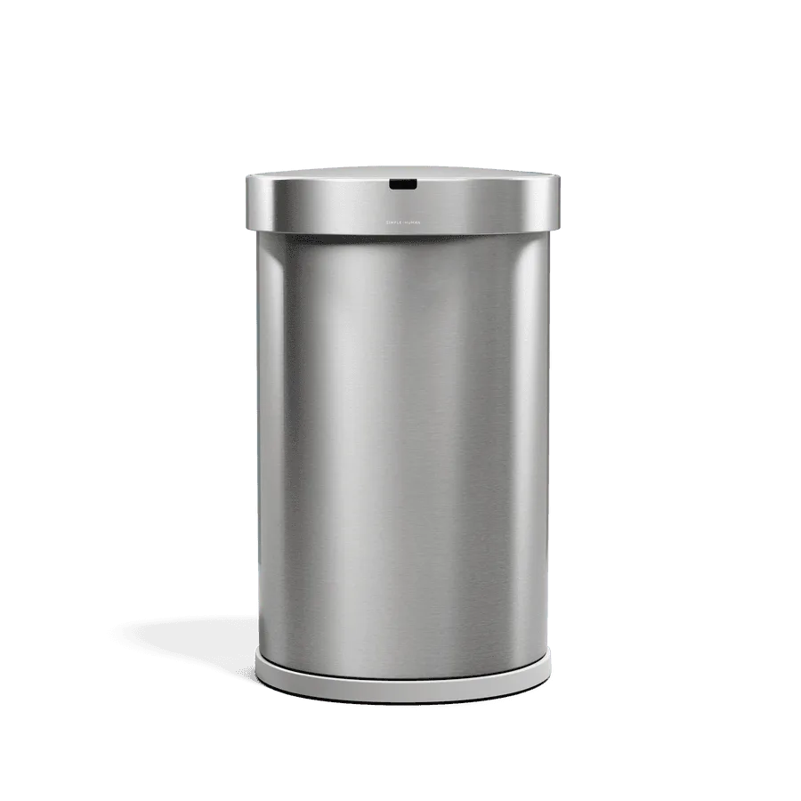 45L Semi-Round Sensor Can, Matte Black