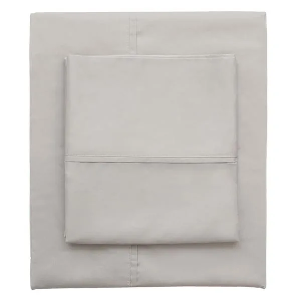Pareja de fundas de almohada color gris paloma, 400 hilos