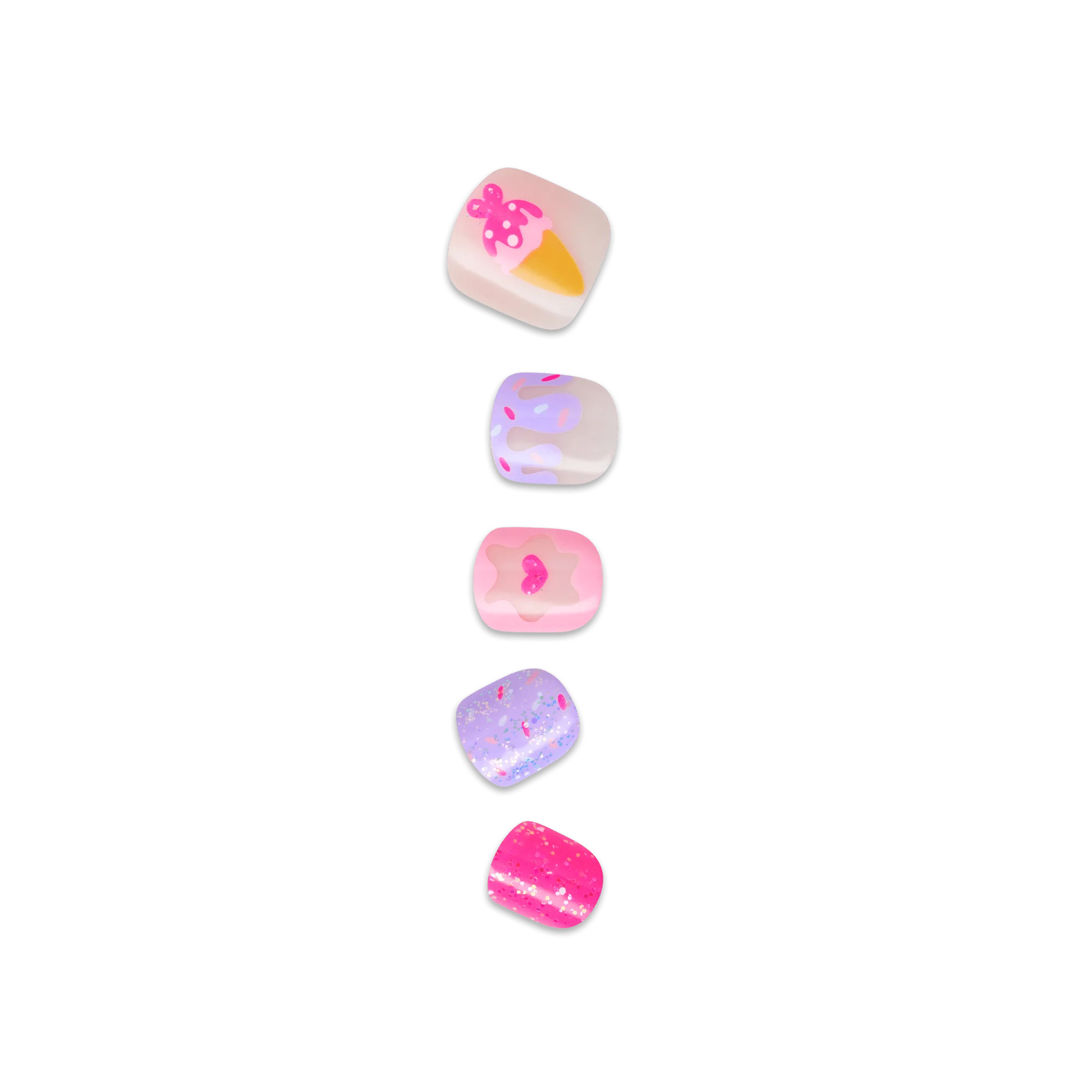 Impress Kids No Glue Fake Press On Nails - Fairy Sparkle | Design, Multicolor, Kids, Squoval, Manicure