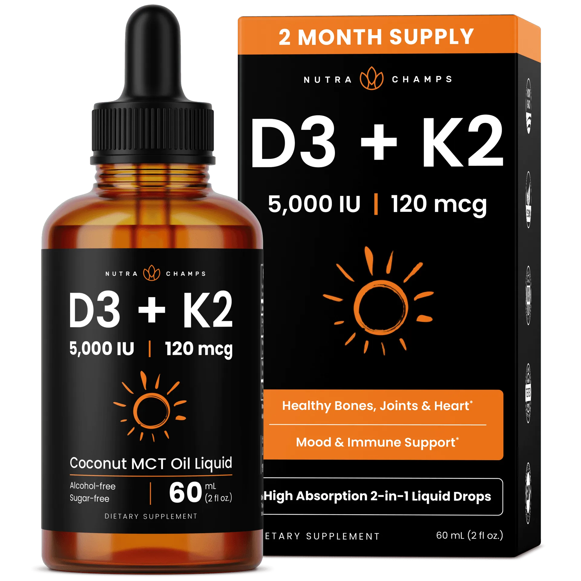 Vitamin D3 + K2 Drops