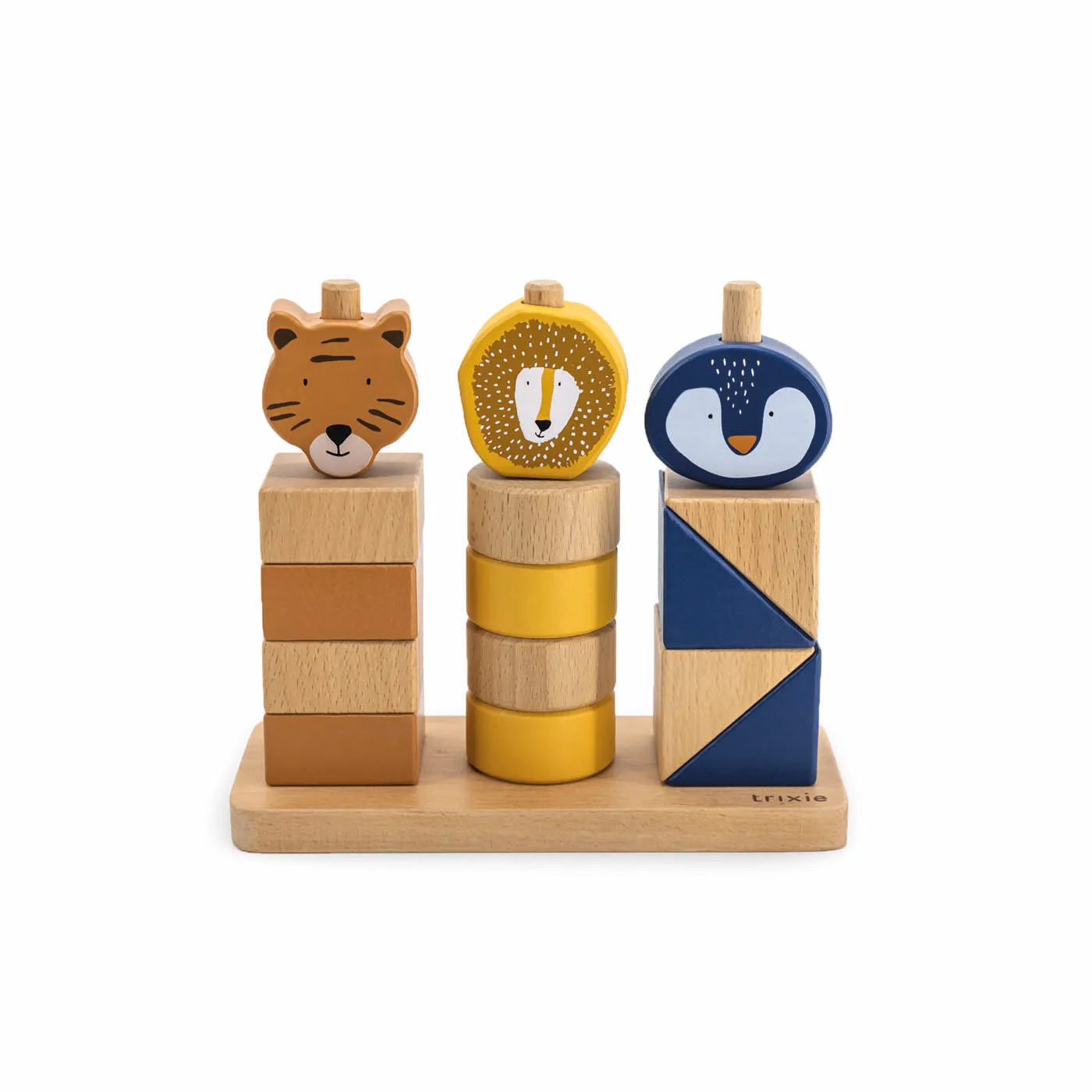 Impilabile in legno con blocchi animali