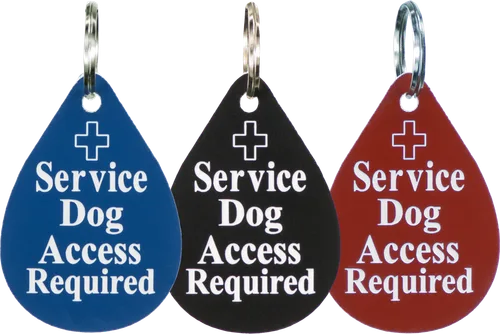 Engraved Service Dog Access Required Tag