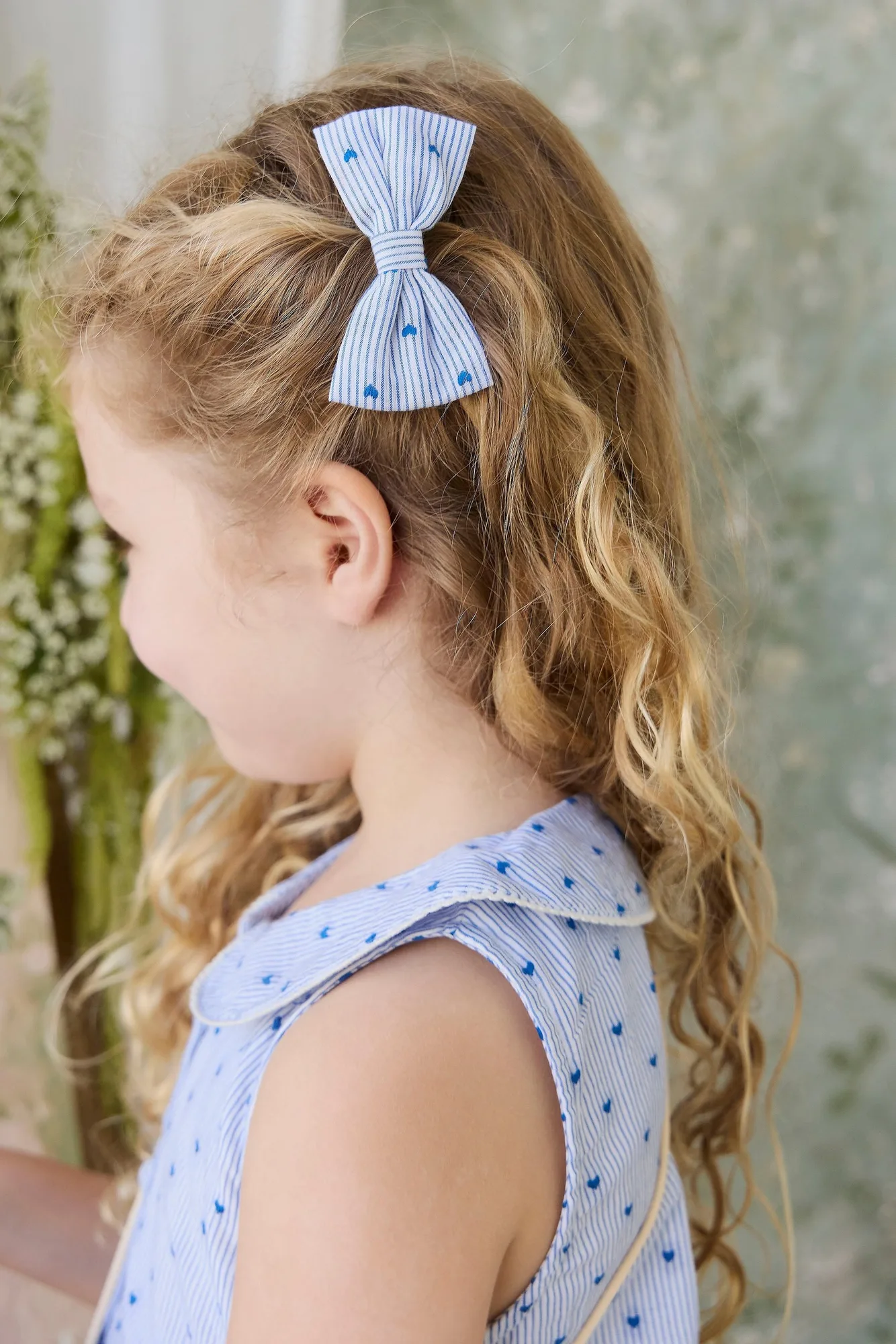 Bio-Baumwolle Desiree Bow - Mon Amour Streifen Indigo