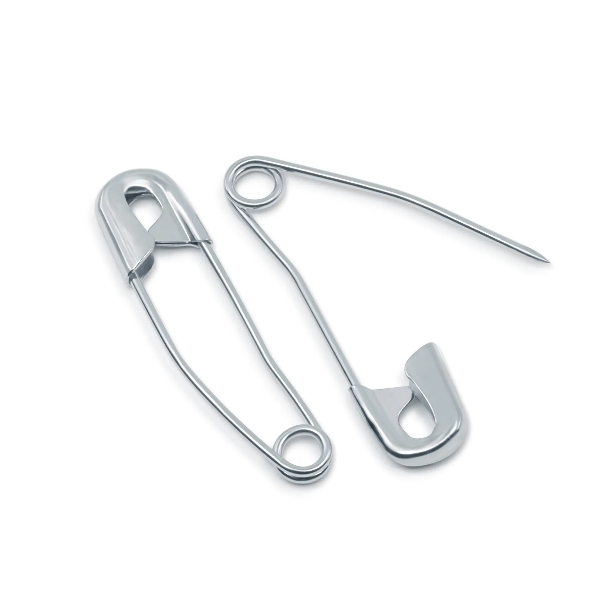 Safety Pins, Silver, Steel