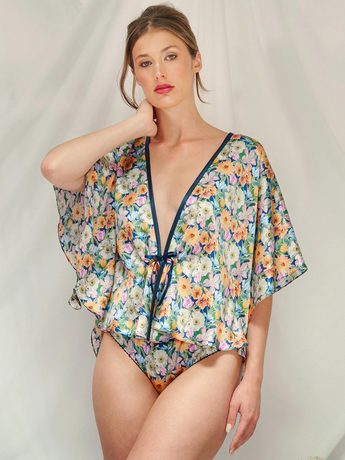Melody Bloom Liberty Silk Bed Jacket