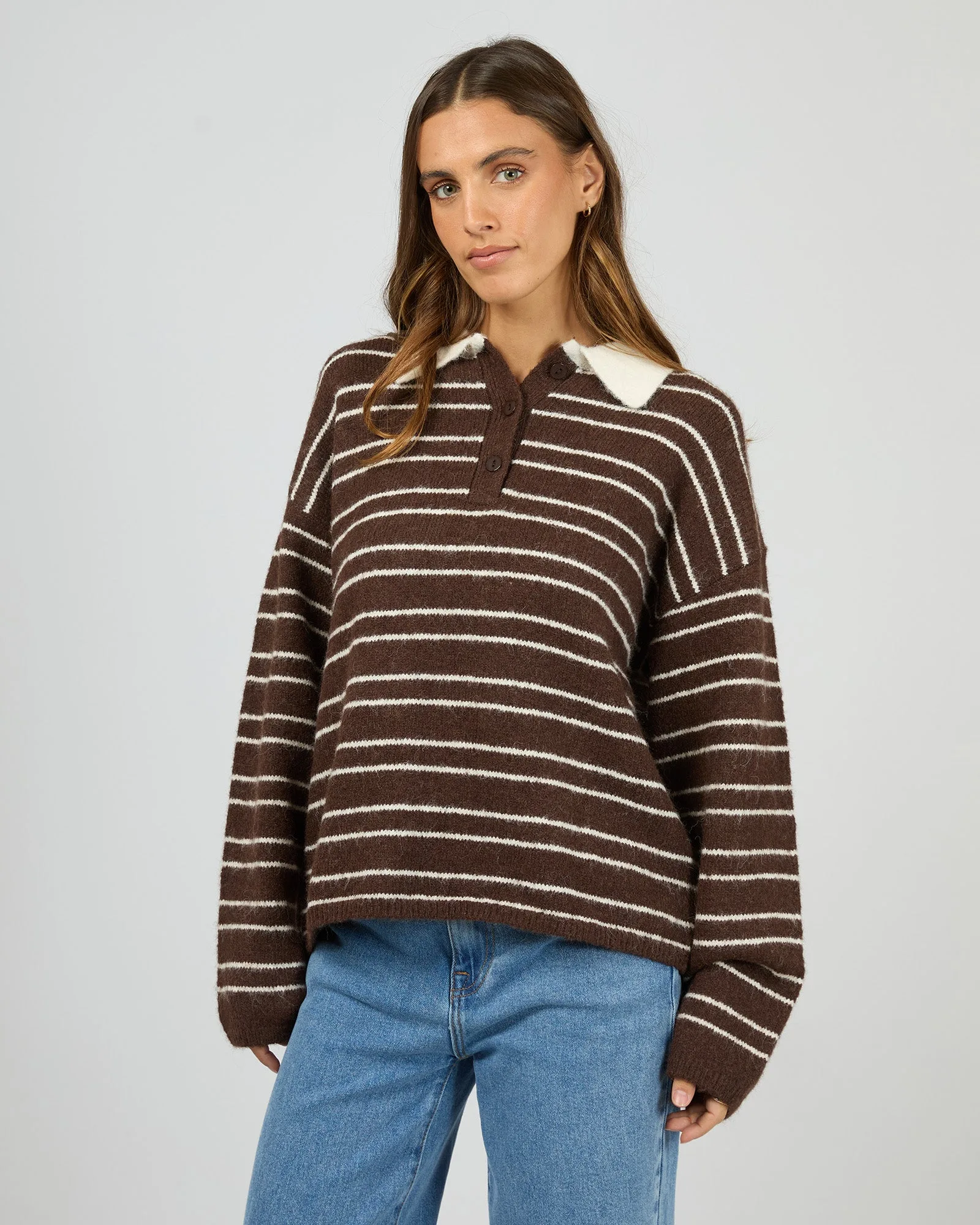 Polo en maille Gisella, marron