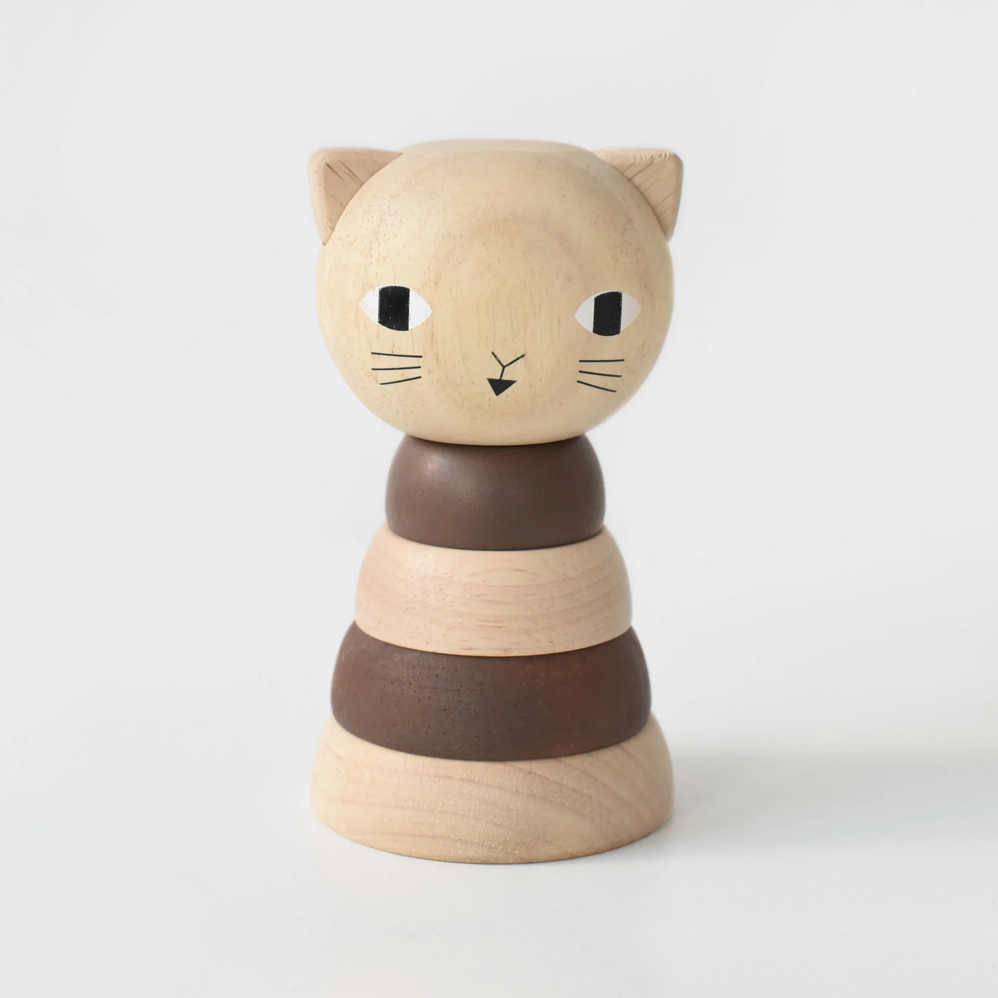 Apilador de madera para gatos: un divertido juguete de madera para niños pequeños