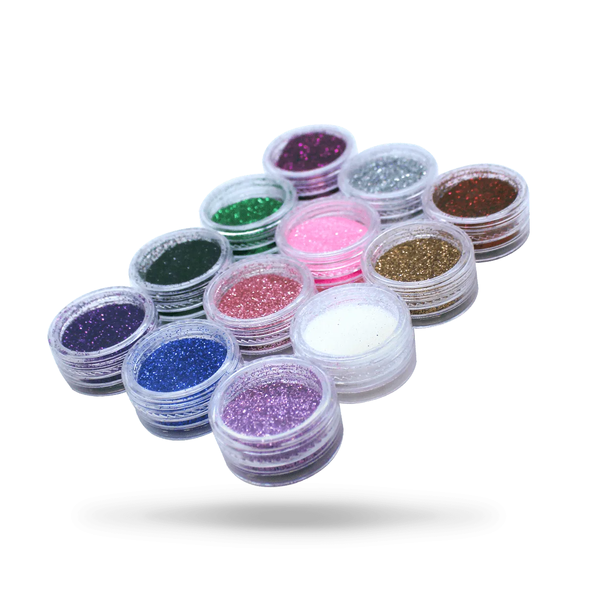NYK1 Biodegradable Glitter for Gel Nail Art Pots Set ULTRA FINE DUST POWDER