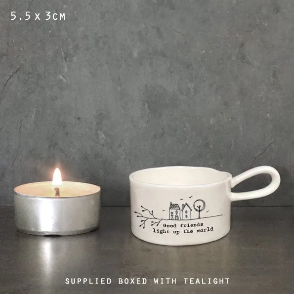East of India Handled Candle Holder - Good Friends