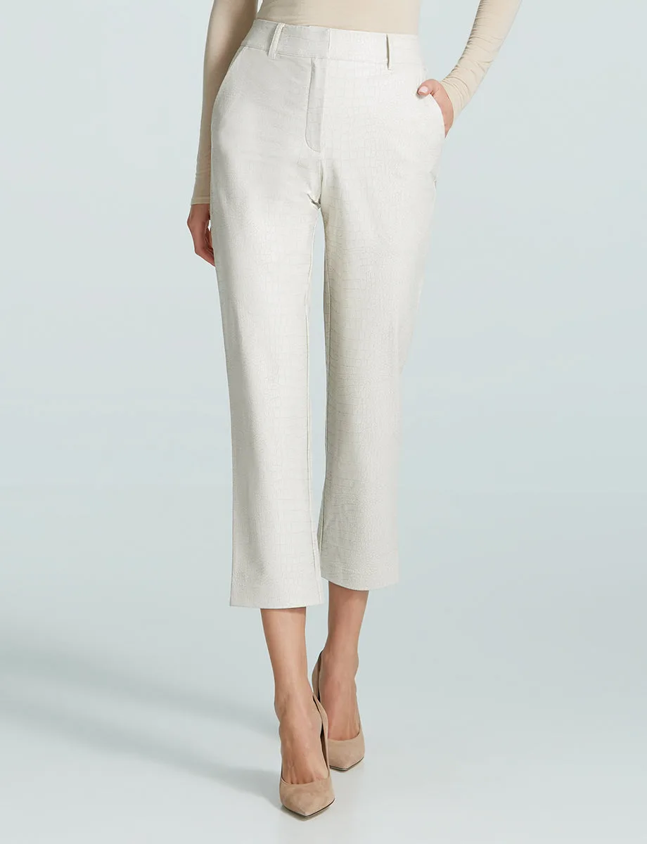Faux Leather Animal 7/8 Trouser