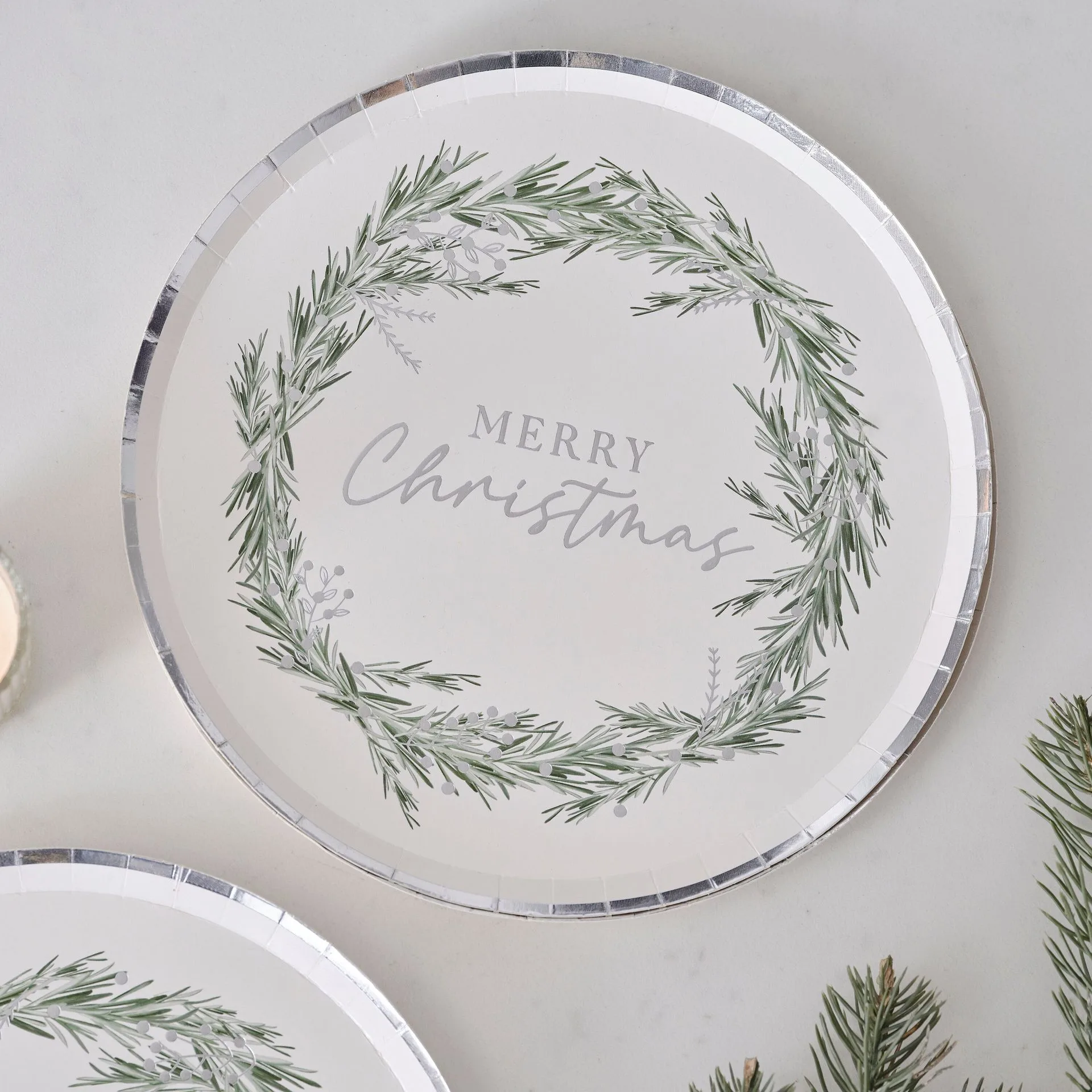 Merry Christmas Paper Plates