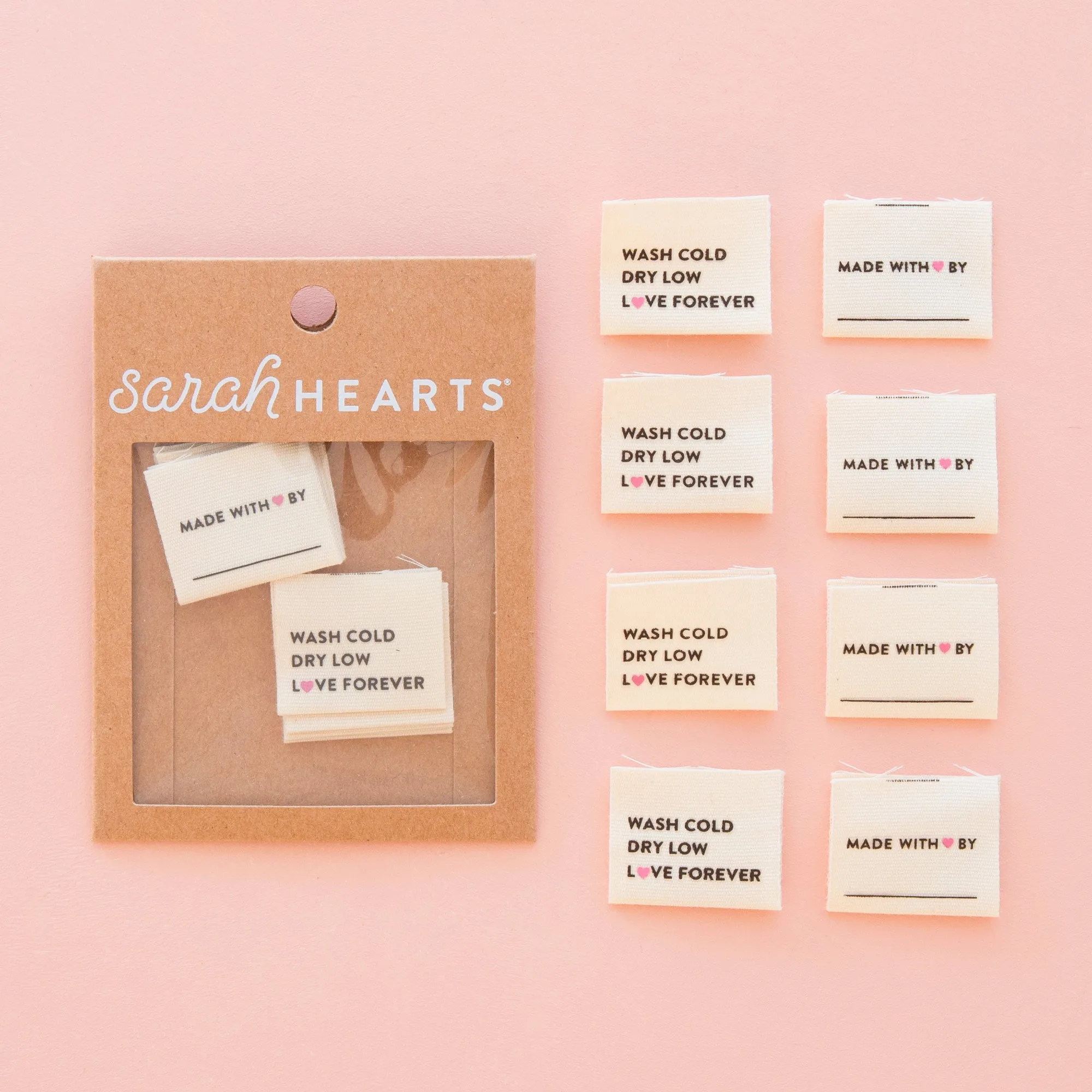 Wash Cold Dry Low Organic Cotton Sewing Labels
