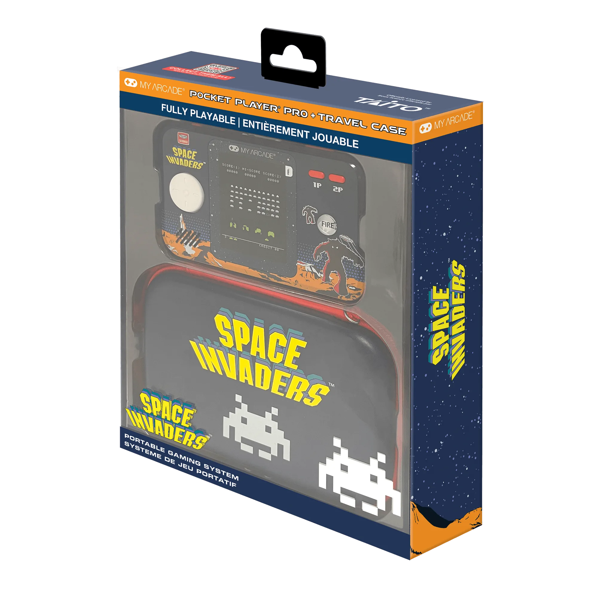 SPACE INVADERS Pocket Player Pro met hoesje