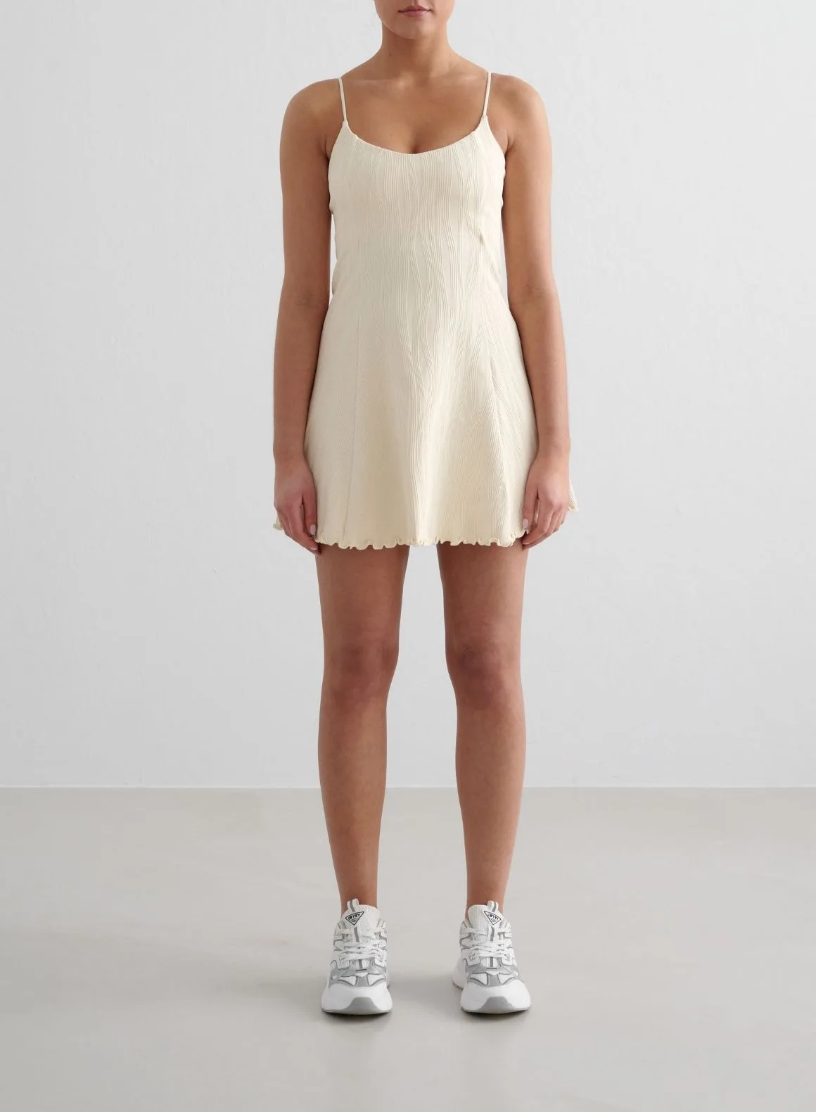 Almond White Tulip Dress