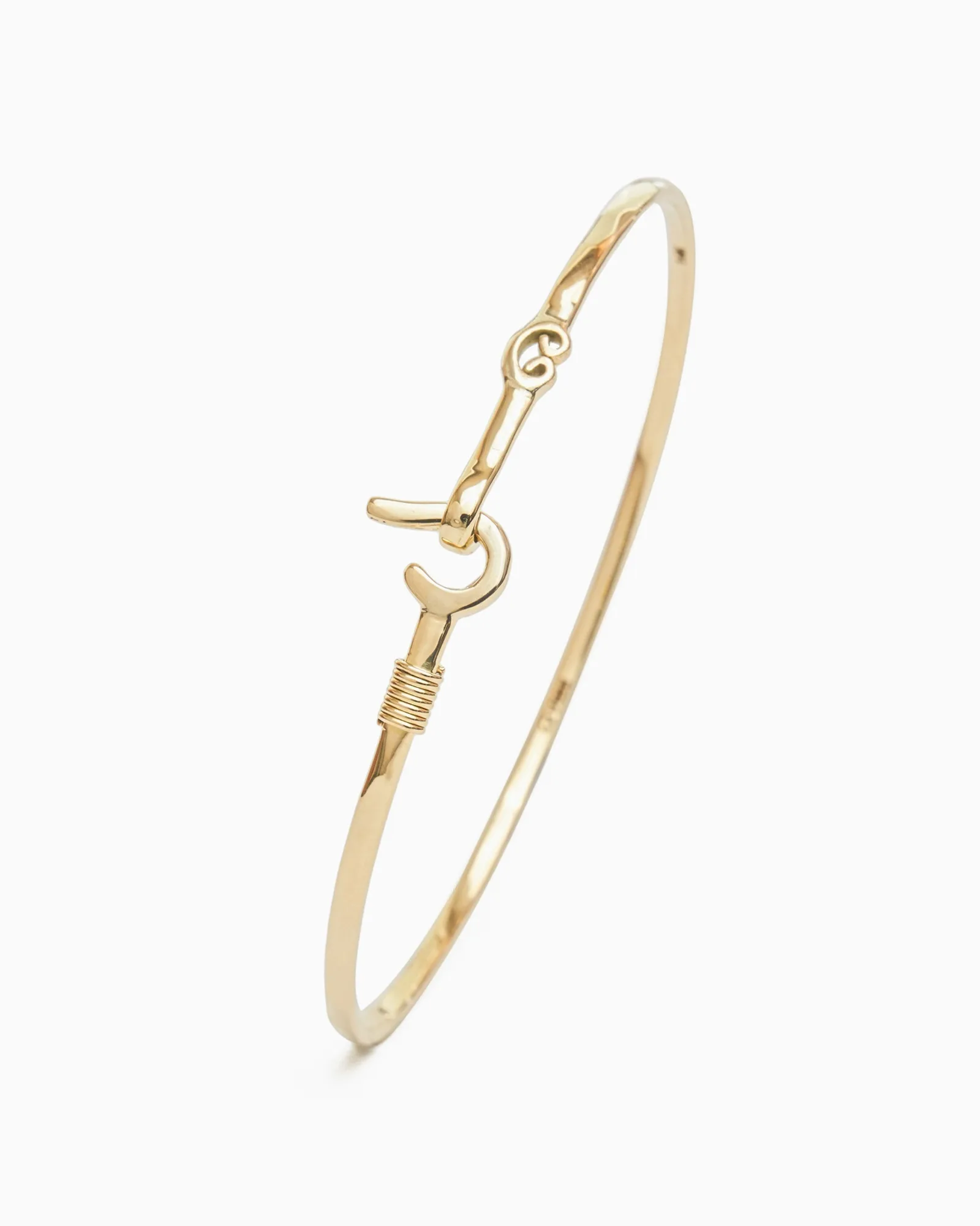 Pulsera de gancho St. John de oro de 14 quilates, 2 mm