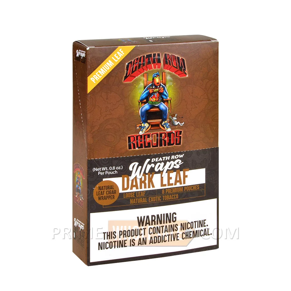 Guía de Wraps de Tabaco Dark Leaf de Death Row Records