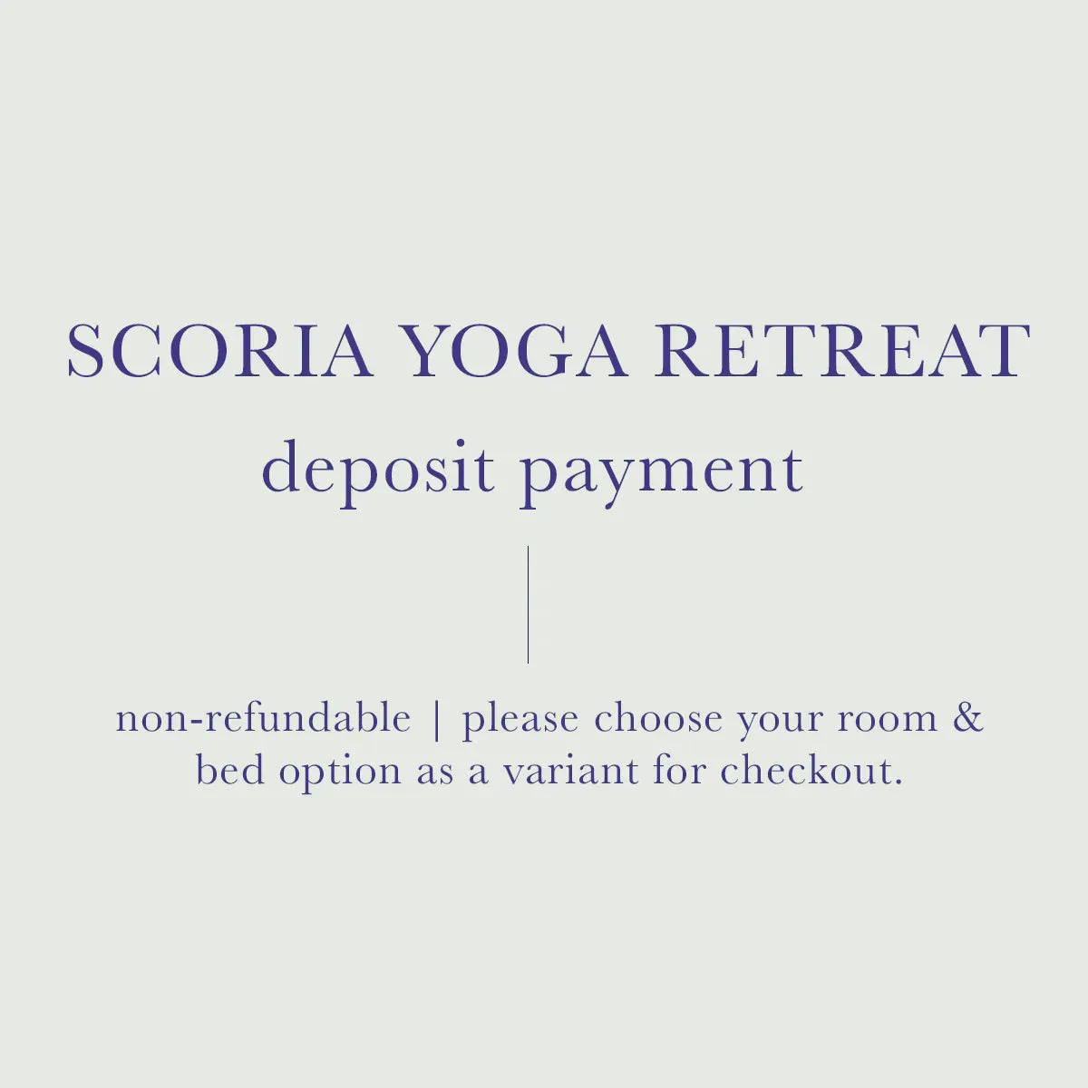 Scoria Yoga Retreat - Payment in FULL Do not add discounts at checkout