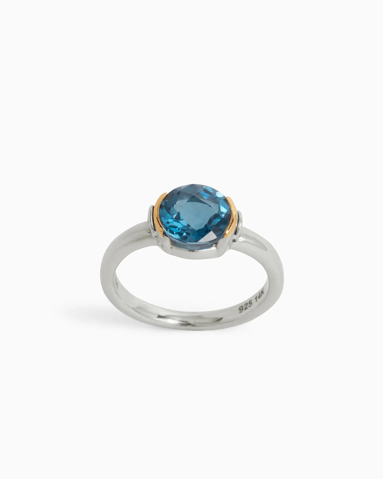 Gemstone Ring with 14K Gold Accent