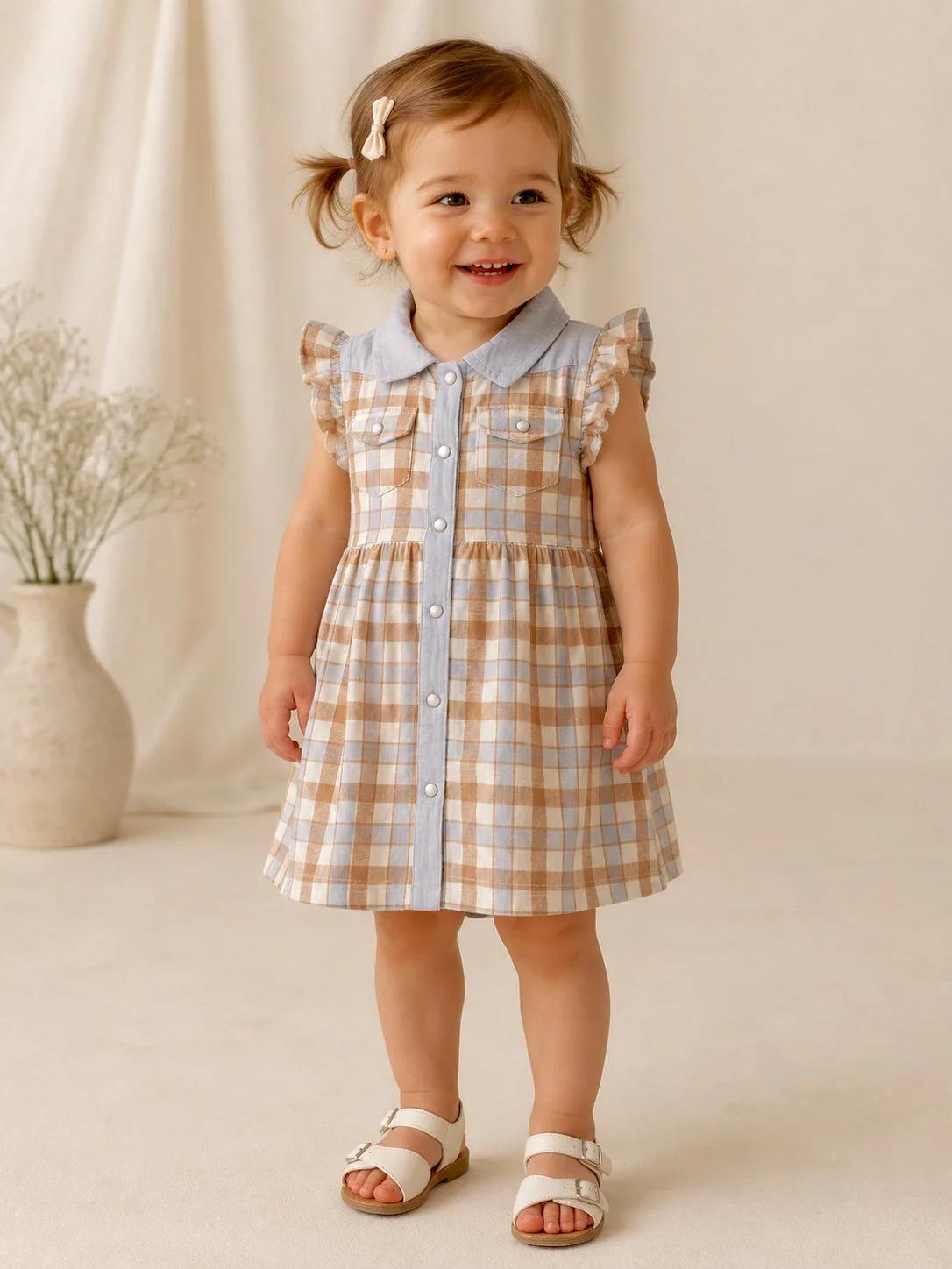 How to Style a Western Pearl Snap Dress & Bloomer for Fall
