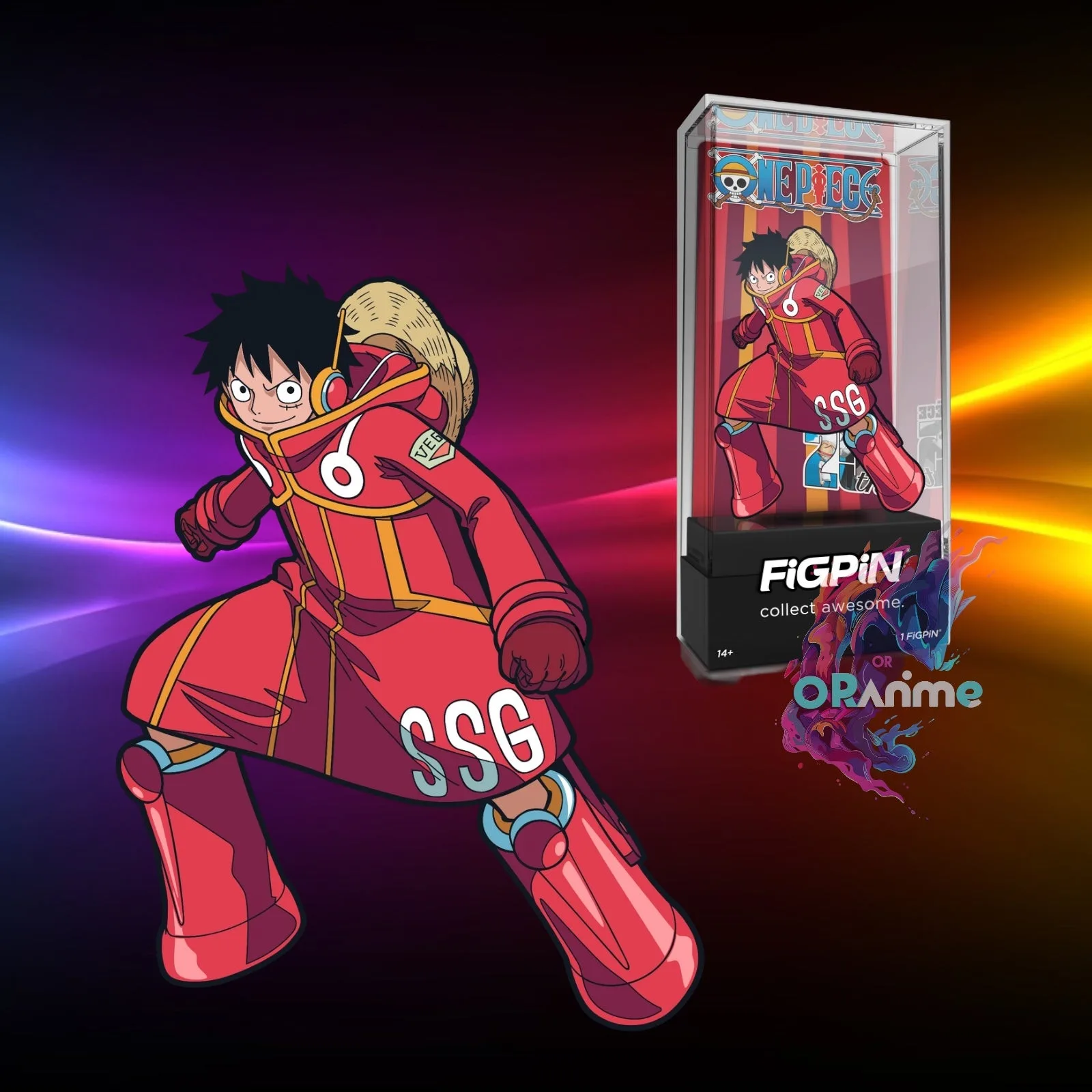 FiGPiN ワンピース ルフィ #1749 と他のルフィピンの比較