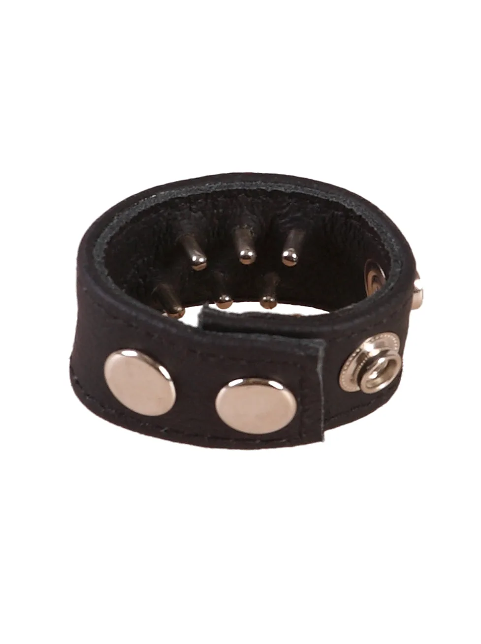 Leather Cock Strap with Stimulators