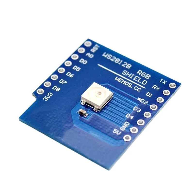 WeMos D1 Mini WS2812B RGB‑Shield Temperatur