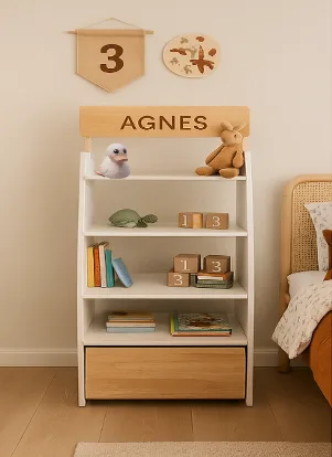 Rubberwood Heritage Display Shelf