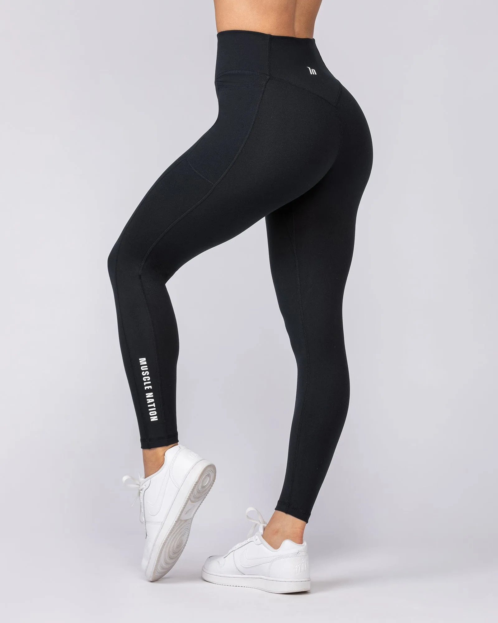 Everyday Pocket Ankle Length Leggings - Black