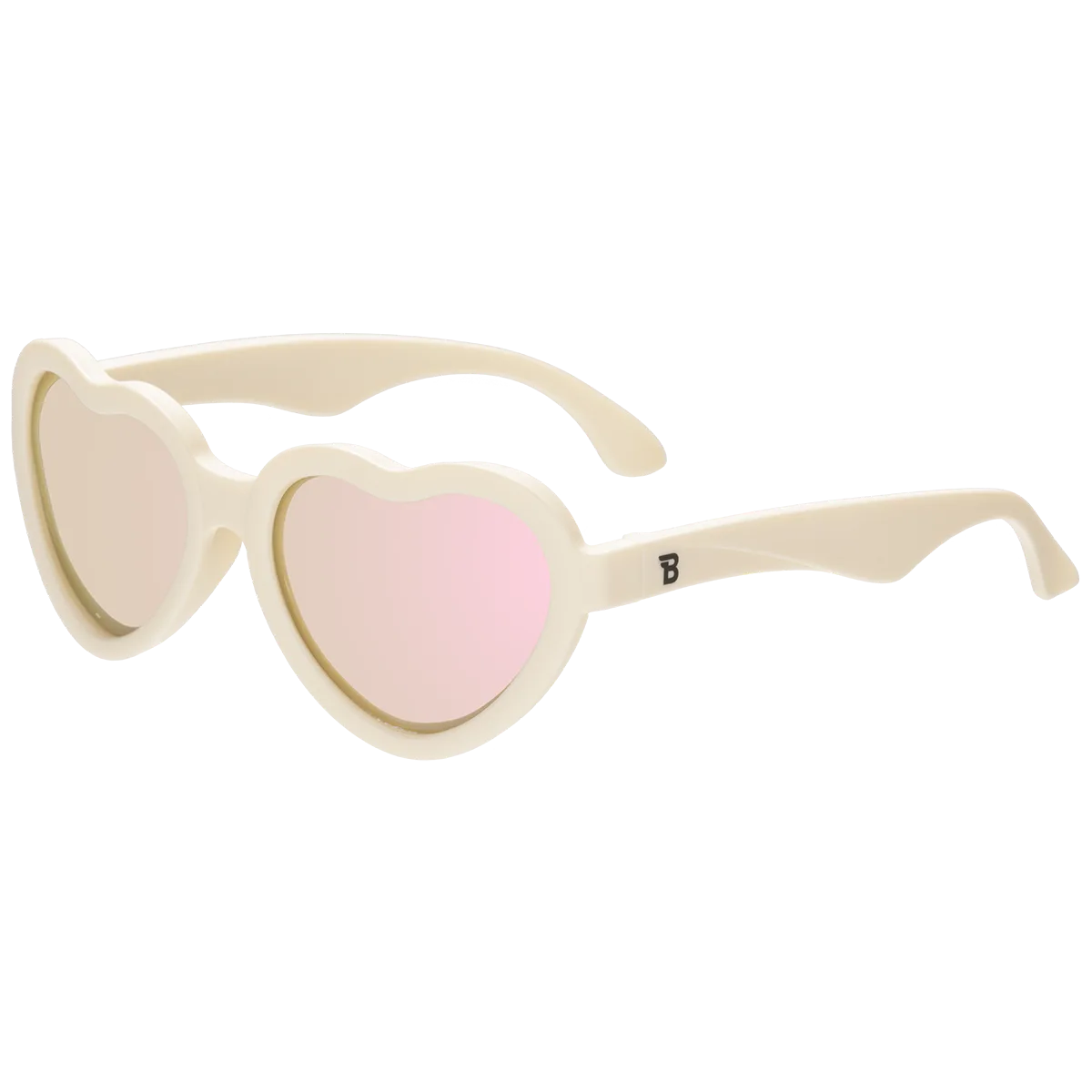 Sweet Cream Heart | Polarized Rose Gold Mirrored Lenses
