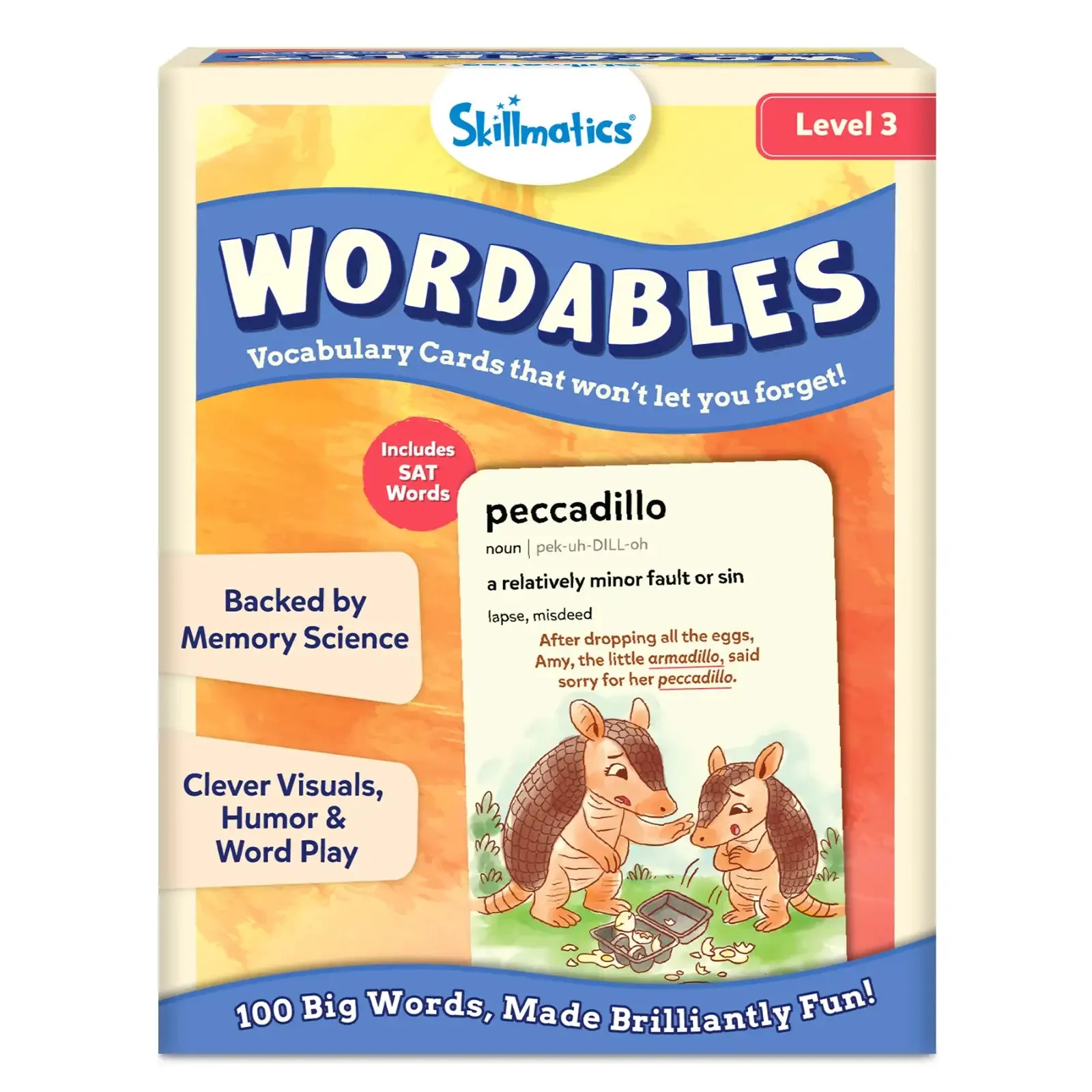 Wordables: Level 3 | Vocabulary Flash Cards for SAT Prep (ages 12+)