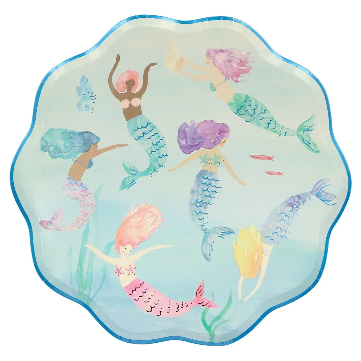 Mermaid Swimming Party Plates x 8