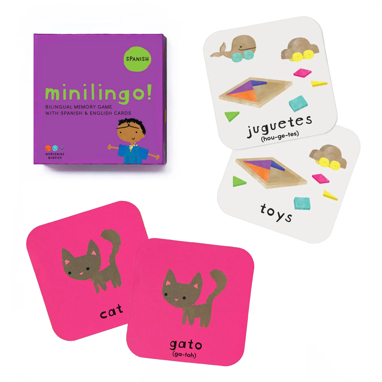 Minilingo Spanisch/Englisch zweisprachige Lernkarten für Kinder