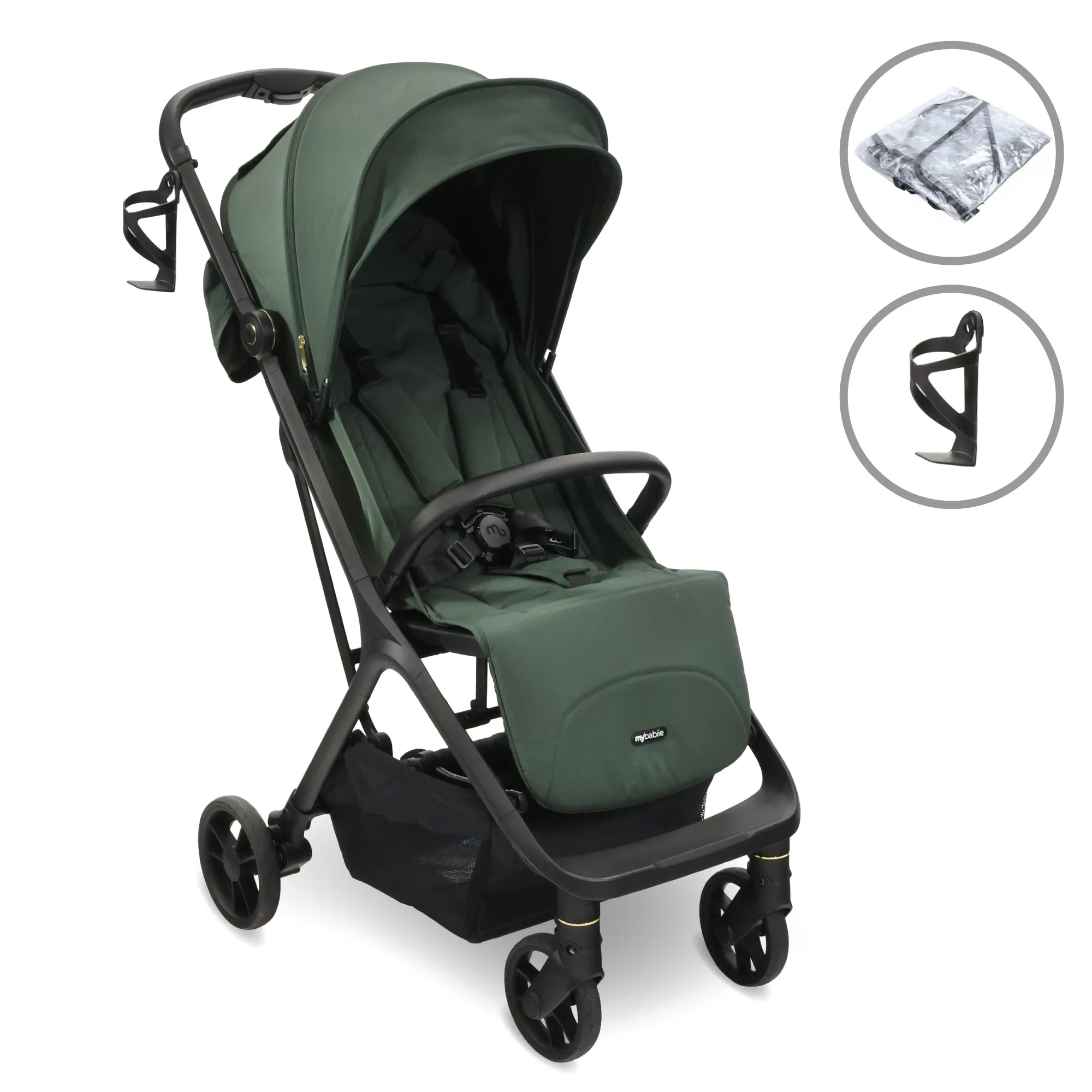 MBX7 Plus Auto-Fold Compact Stroller - Forest Green
