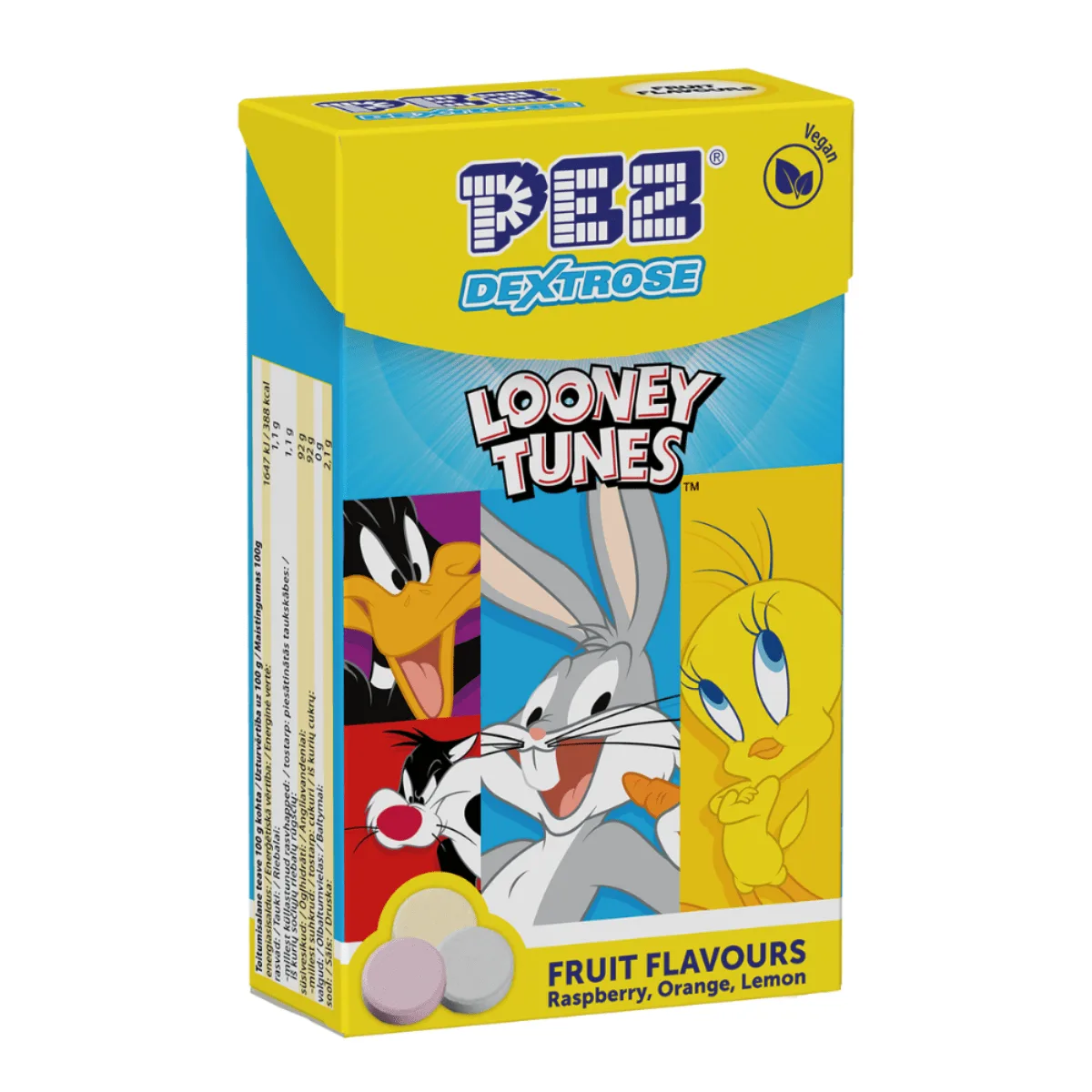 Pez Fizzy Looney Tunes Flip Top Box 30g