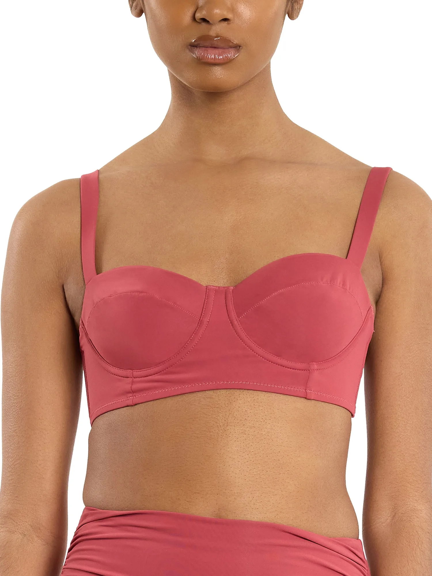 Top bikini balconette Sunbaked Red Saldi