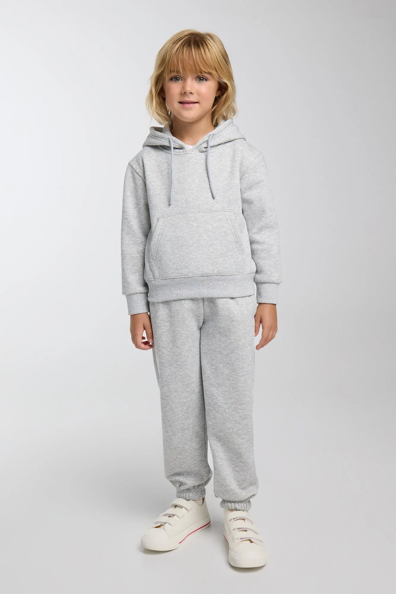 Chándal deportivo de niña afelpado sudadera y jogger