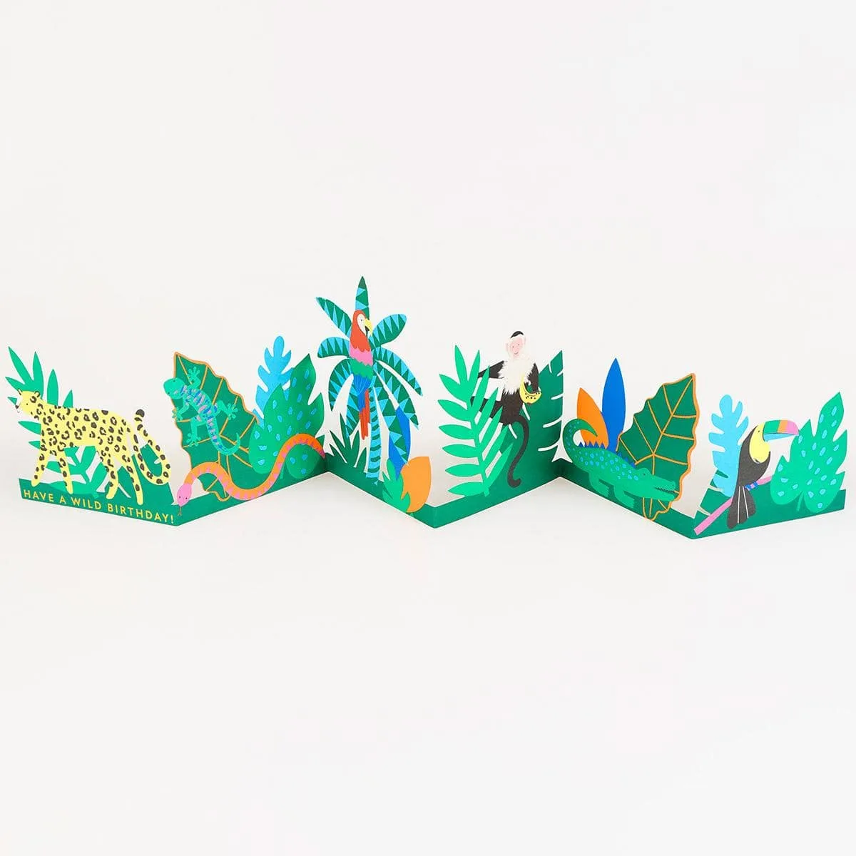 بطاقة Jungle Jamboree Concertina: كيف تكتبها وتهديها