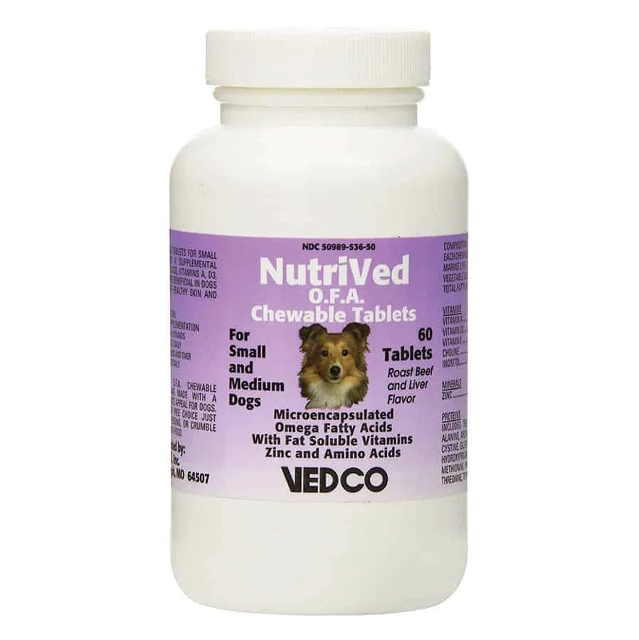 NutriVed O.F.A. Chewable Tablets for Small & Medium Dogs 60 Ct