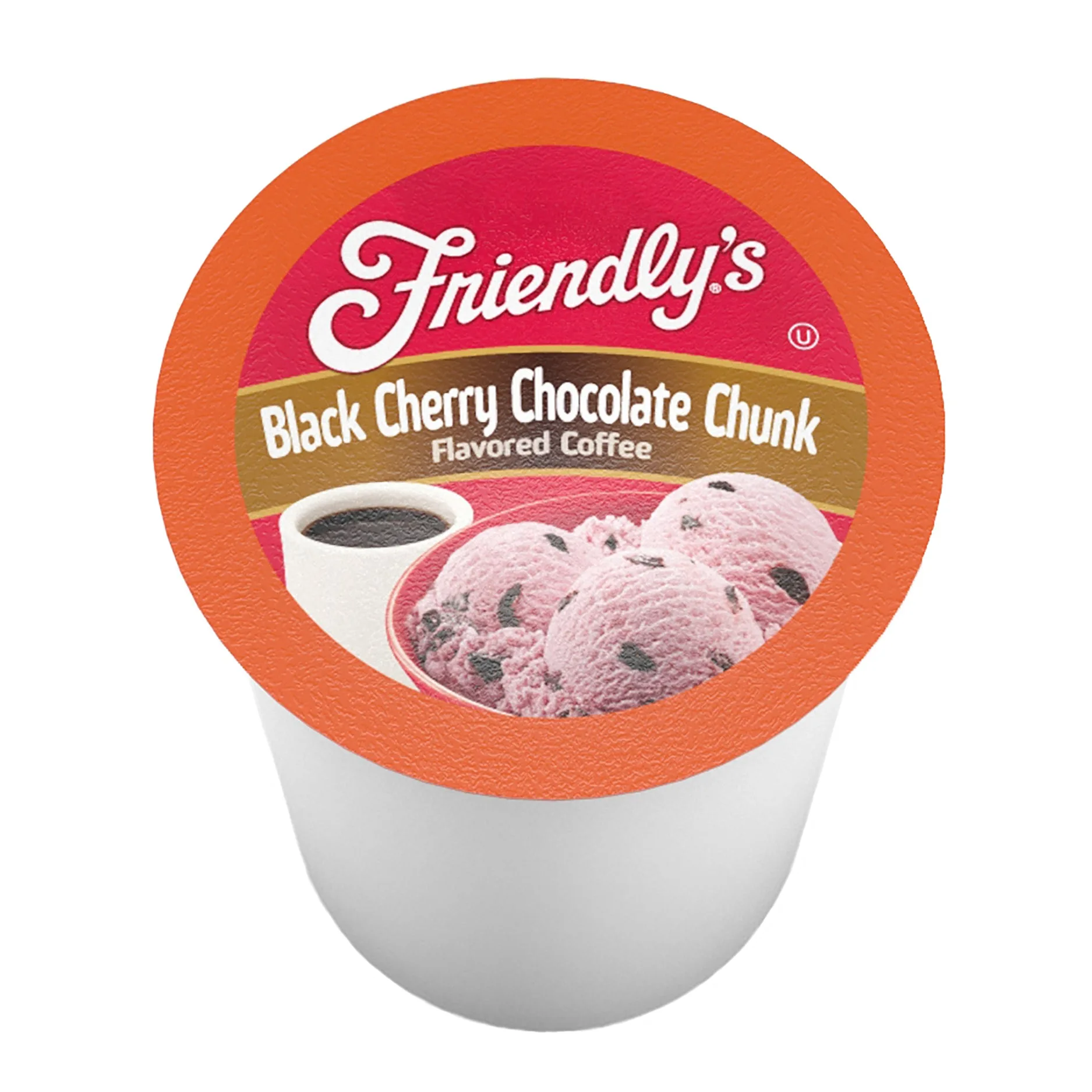 Friendly's Schwarzkirsche-Schokoladenstückchen Kaffeepads