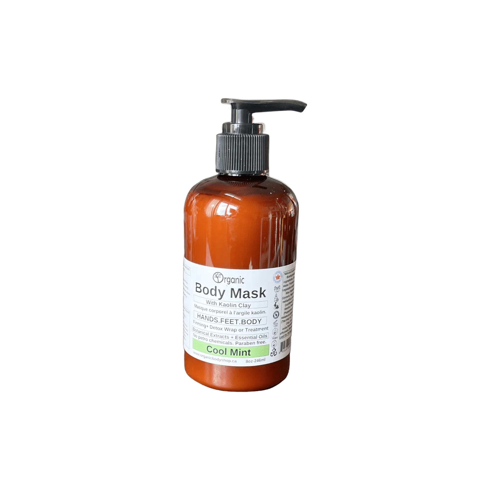 Kaolin Body Mask. Cool Mint. 8oz