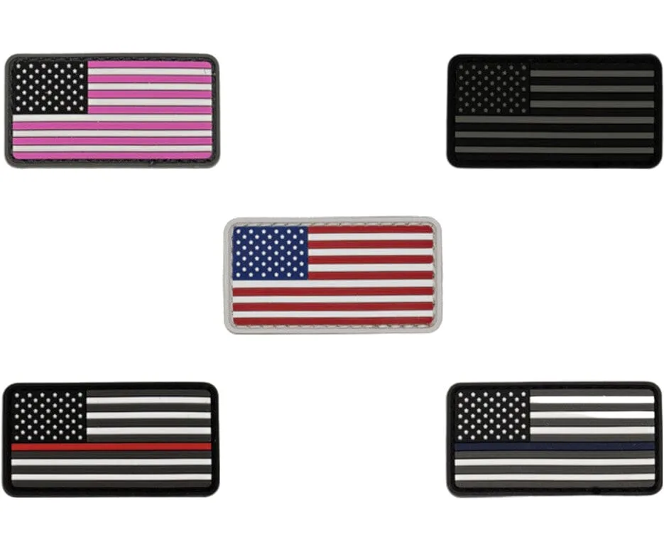 Amerikansk flagga PVC-märke (2" x 1")