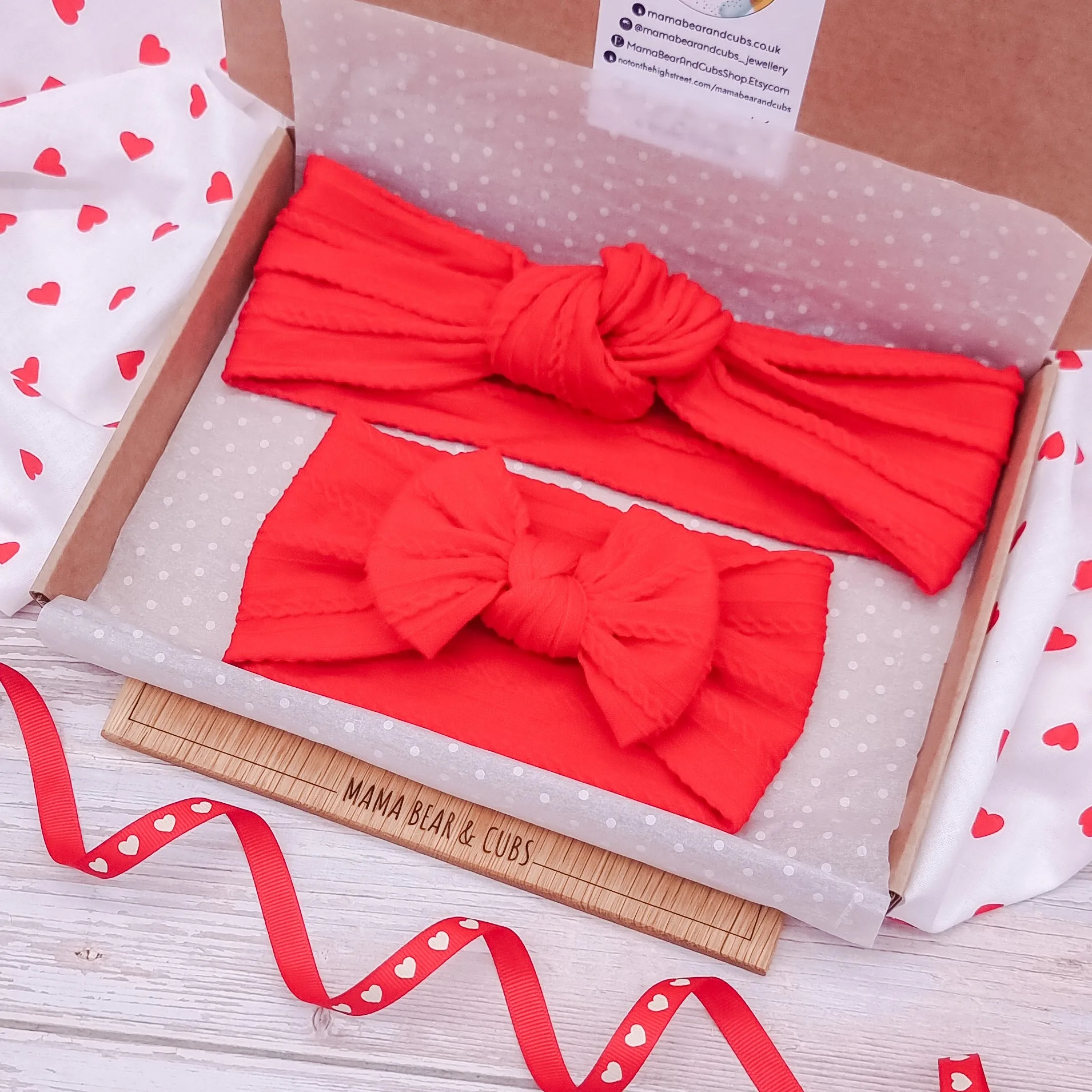 Mama & Mini Matching Valentines Headbands - Red