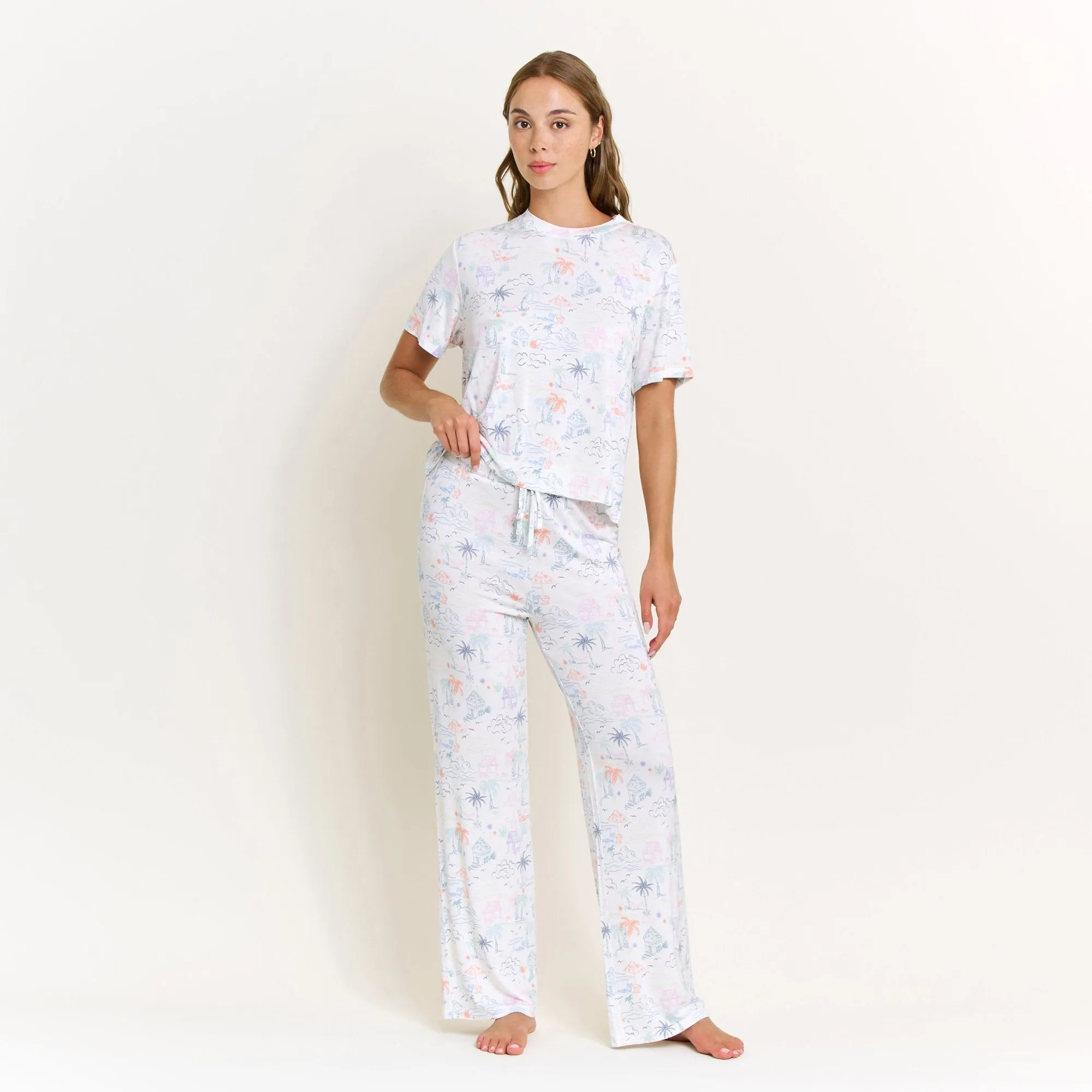Set completo American Tee e Pantaloni in Multi Beach Resort