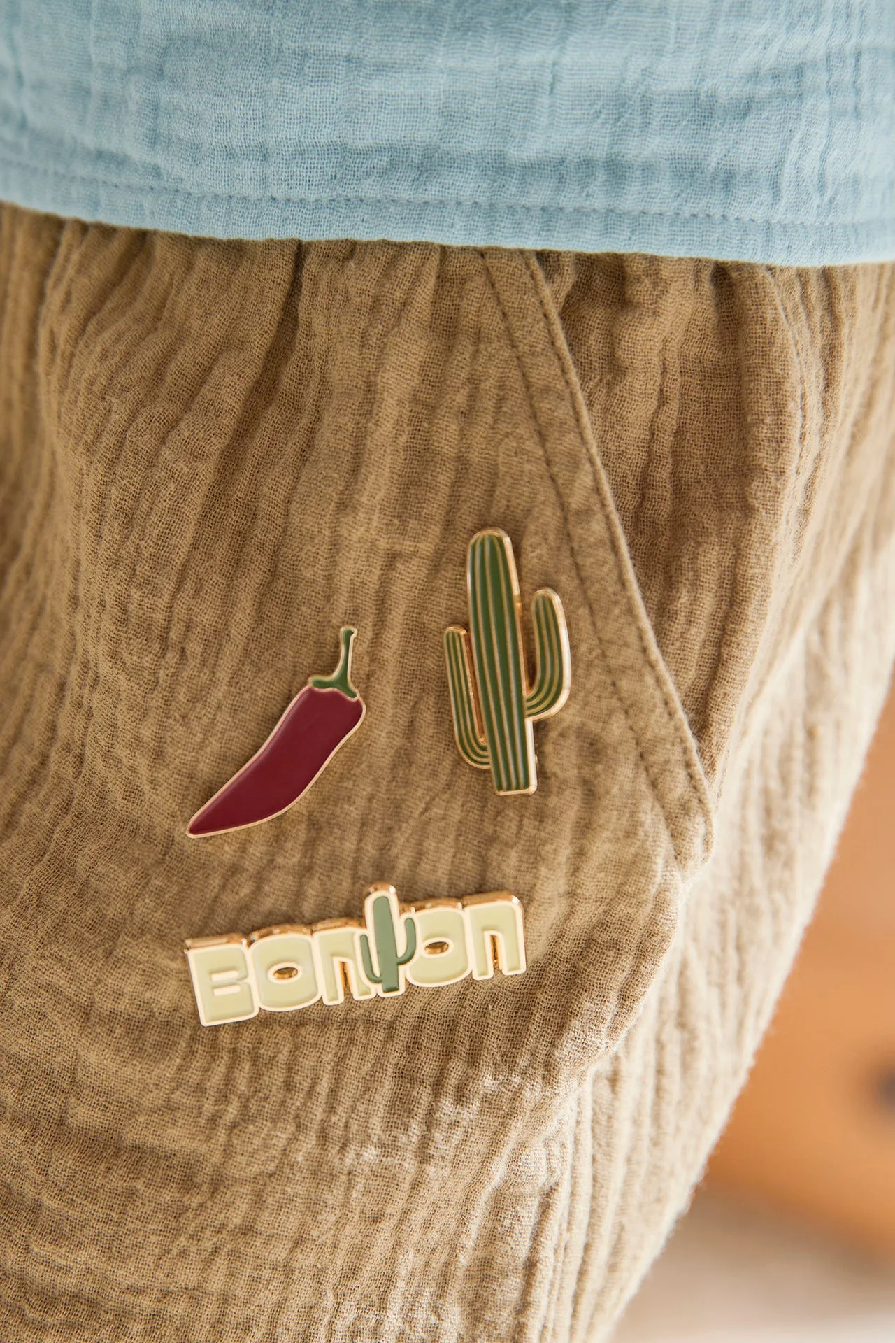Set 3 Pins - Cactus Kaki