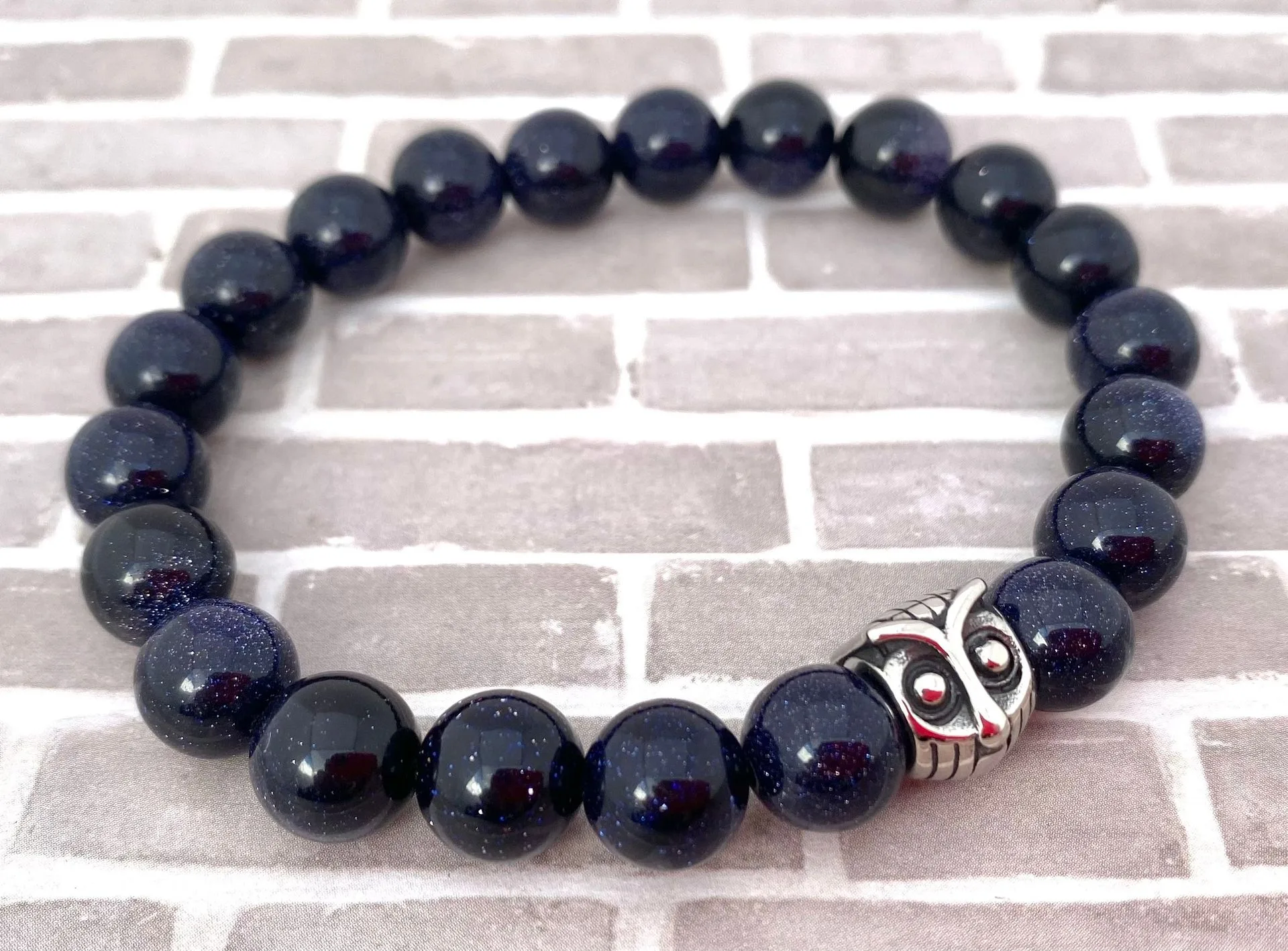 Men's Blue Goldstone Bracelet Meaning and Inspiration Benefits