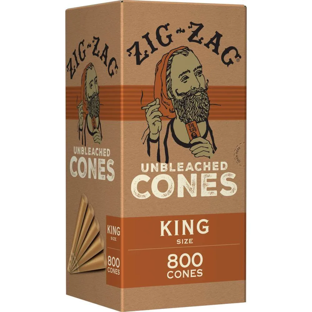 مقارنة بين Zig-Zag King Size غير المبيّض وأقماع 98's فائقة الرقة